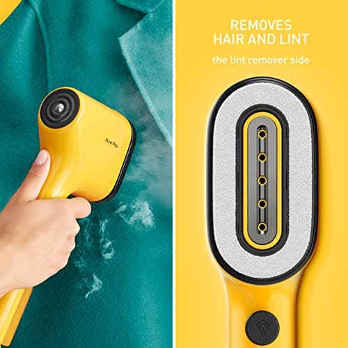 Tefal Pure Pop Slim Handheld Clothes Steamer, No Ironing Board, Yellow — view 5