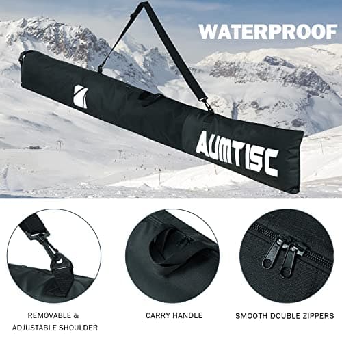 AUMTISC Ski Bag and Boot Bag Combo for 1 Pair of Ski and Boots,Adjustable Length Ski Bag — view 5