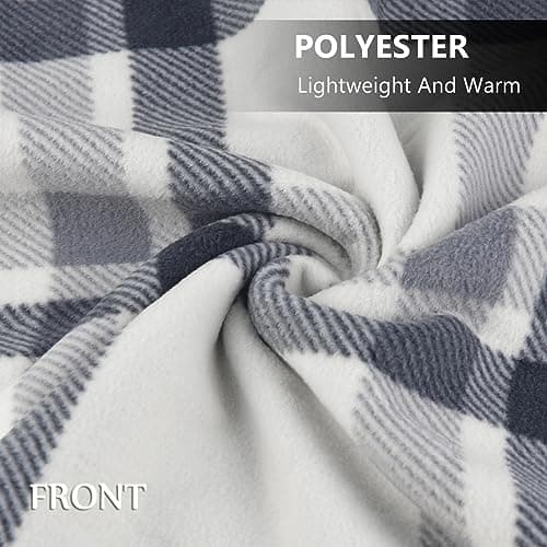 SIVENKE Fleece Wearable Blanket, Plaid Lap Blanket Comfy Poncho Plush Blankets Throw Women Shawl Wrap Cover Cape with Buttons for Bed Sofa Office 100 x 140cm — view 4