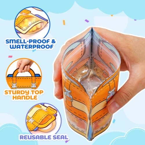 GWOLE 30 Pack Party Bags with Handle for Kid Birthday, Back to School — view 3