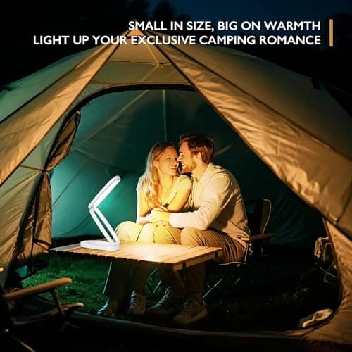 Overcomo Small LED Rechargeable Portable Foldable Cordless Desk Table Lamp — view 3