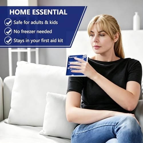 SYNYOUR Instant Ice Cold Pack - 12 Packs, Disposable Ice Pack for Sports Injuries, Cold Compress for Sports First Aid Home Kids Outdoor Travel, Cool Packs — view 5