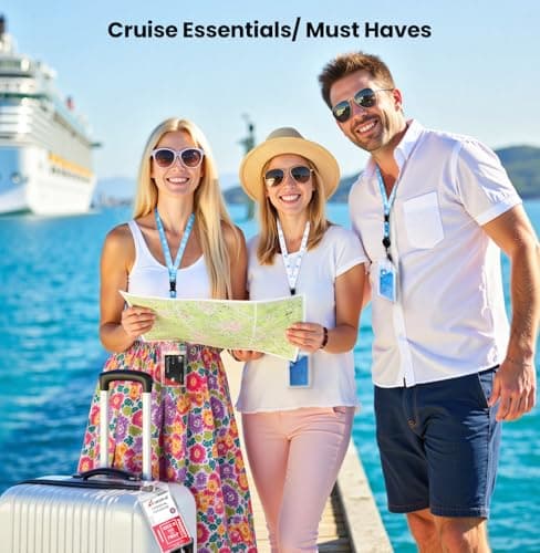 2026 Cruise Essentials Kit,4 Cruise Luggage Tag Holder,2 Detachable Lanyard — view 2