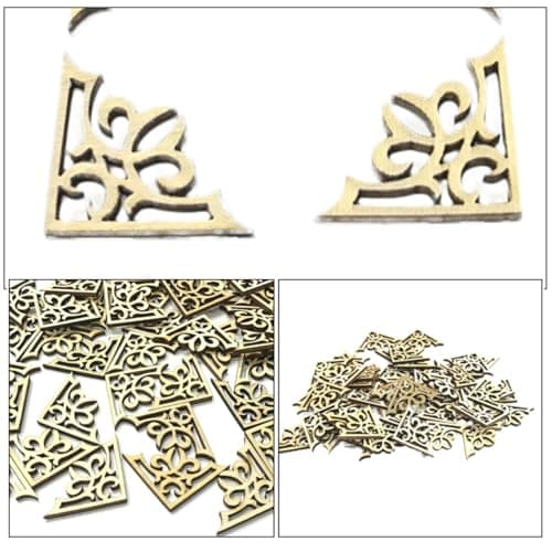 50pcs Wooden Corner Embellishment for Scrapbook Albums — view 3