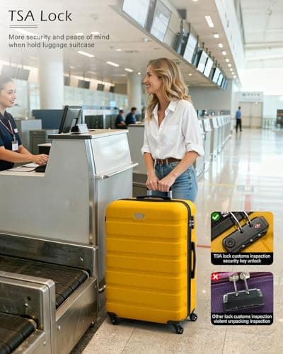 COOLIFE 28 Inch Large Suitcase, ABS+PC, Lightweight Hard Shell Luggage — view 6