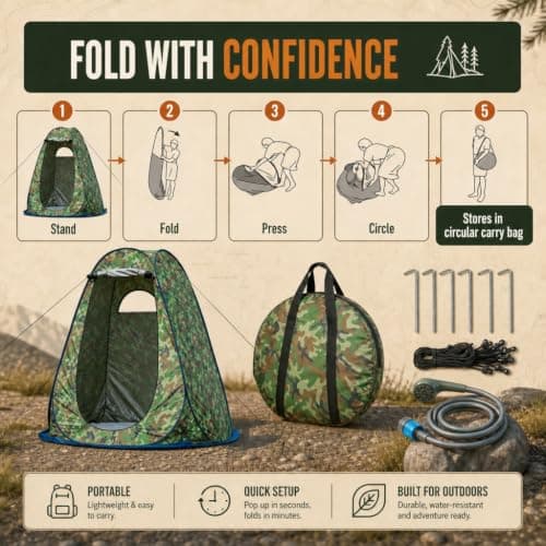 CMY Pop Up Privacy Shower Tent Portable Camping Toilet Tent — view 5