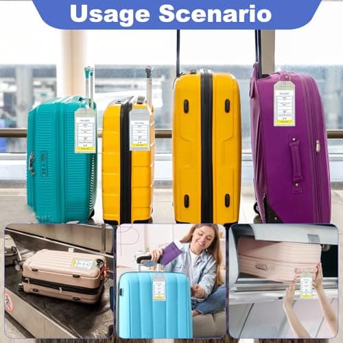 4 Pack Cruise Luggage Tag Holder Clear Waterproof Plastic with Zip Seal — view 6