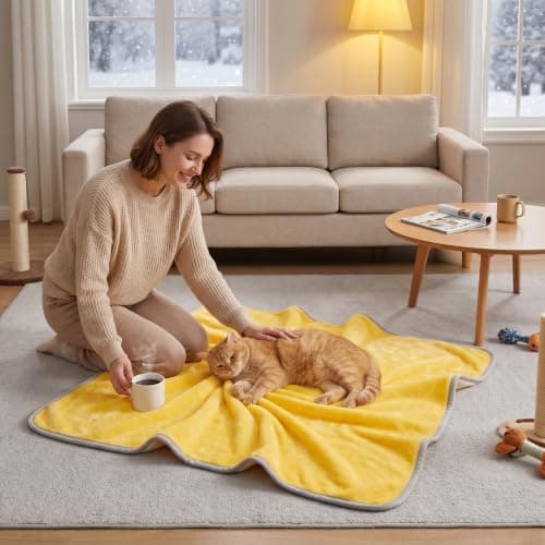 Calming Yellow Dog Blanket, Soft, 28X20In, Calming Blanket For Dogs — view 2