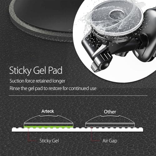Arteck Car Mount, Universal Mobile Phone Car Mount Holder 360° Rotation for Auto Windshield and Dash, for Cell Phones Apple iPhone 16, Plus, Pro, Pro Max, 15, 14, 13, 12, 11, SE, Android Smartphone — view 6