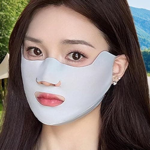 Sun Protection Face Cover | Breathable UPF50+ Sunscreen Masque - with Ear-loop Sun Face Masque - for Bike Riding Running Hiking Golf Fishing Work Construction Beach Outdoor Summer — view 6