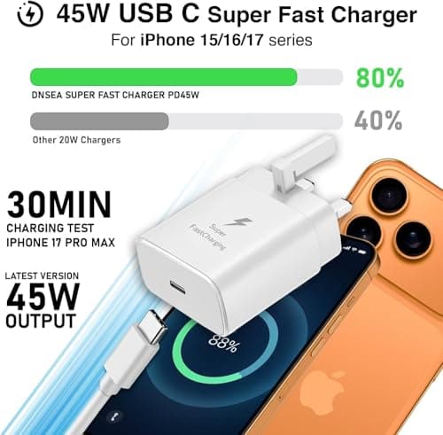 45W Fast Charger For Google Pixel 11 10 9 8 7 6 5 4 USB C Charger Plug — view 2