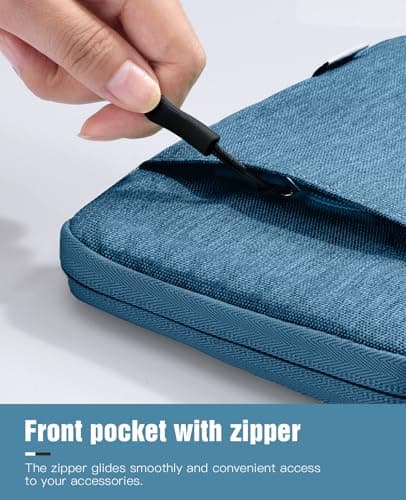 TiMOVO 8-9 Inch Tablet Sleeve with Pockets, Blue — view 3