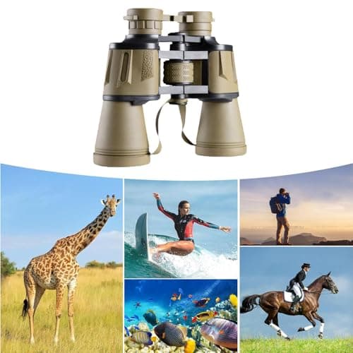 High Power 20x50 Binoculars for Adults with BAK4 Prism - HD Waterproof Portable Telescope with FMC Lens for Bird Watching Football Travel Hiking Hunting Stargazing Concerts (Brown) — view 4