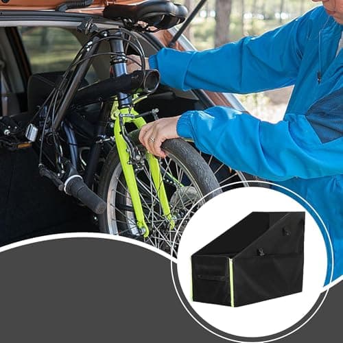 QSTDGVPW Folding Bike Storage Box, Travel Bag, Dustproof Bag for Folding Bikes, Black L No Wheel — view 4