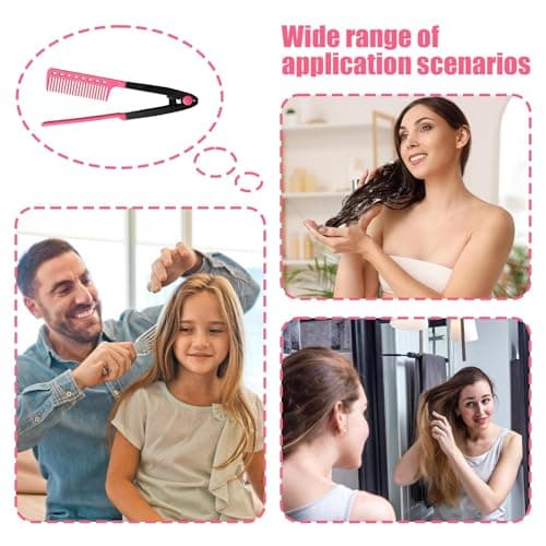 Hair Straightener Comb V Shaped Styling Smoothing Brush — view 5