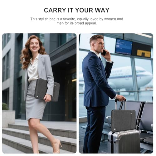 DOMISO Laptop Case Sleeve Protective Cover Compatible with MacBook Air 13 M4 M3 M2,MacBook Pro M2 M1,iPad Air/Pro,13 inch Dell,Lenovo, HP,Asus,Waterproof Computer Cases Bag,Dark Gray — view 4