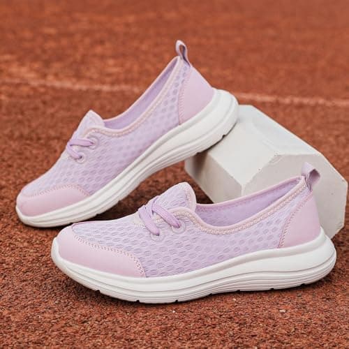Women Comfy Orthopedic Walking Shoes Women Lightweight Slip-On Knitted Sneakers Comfortable Fashion Flat Walking Shoes Breathable Slip On Arch Support Non-Slip Sneakers — view 4