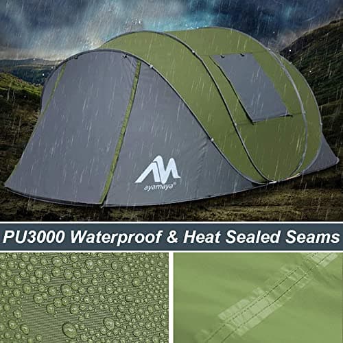 Pop Up Tent for 4-6 Person Camping Tent Waterproof 5000mm Double Layer — view 5