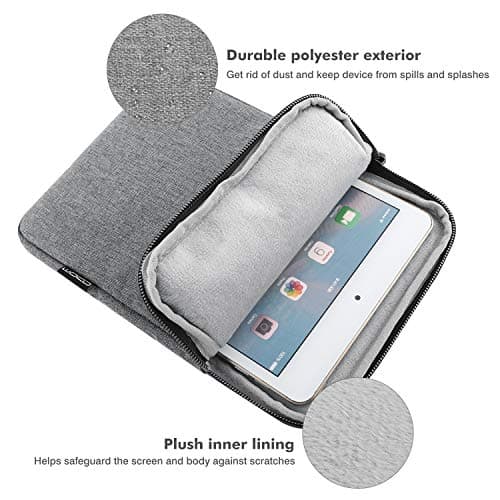 MoKo 9-11 Inch Tablet Sleeve Bag Carrying Case for iPad Air M3, Pro 11 M4, Air 5/4/3, 10/9/8th Gen, Tab S8/S9 11", Light Gray — view 3