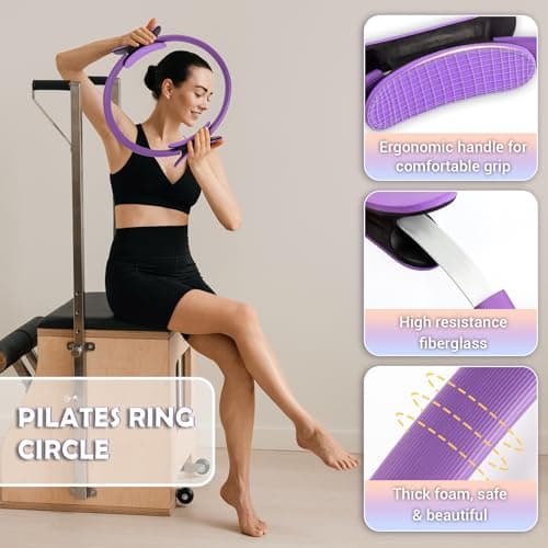 Pilates Equipment, Women Home pilates Kitwith 12" Pilates Ring and Ball Set — view 2