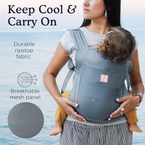 Beco Fly Lightweight Toddler Backpack Carrier, Foldable, 7-20 kg, Grey — view 4