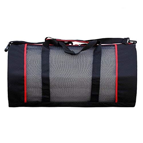 Farabi Kit Bag Mesh Lightweight Gym Training Bag Air Mesh for Air Ventilation (Black) — view 6