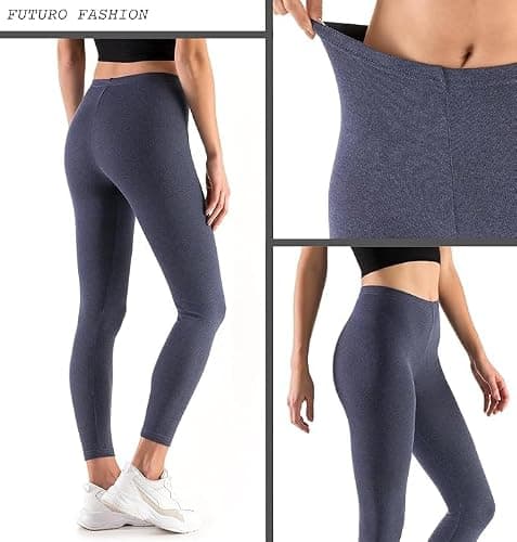 FUTURO FASHION Winter Fleece Lined Leggings for Women Thermal Warm Leggings for Women UK Fleece Lined Ladies Pants Elastic Mid Waisted Daily Yoga Gym Hiking Women's Leggings, Size 8-28 Beige — view 3