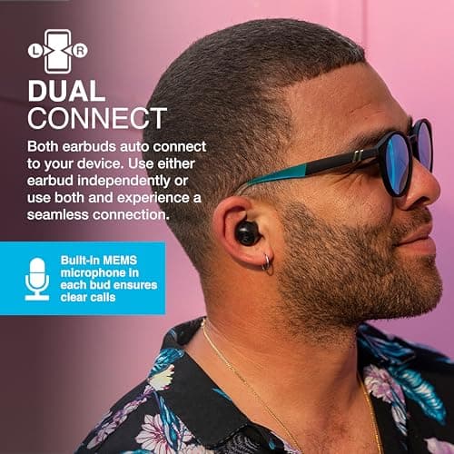 JLab Go Air Pop+ True Wireless Earbuds with Mic - Bluetooth, Mauve — view 5