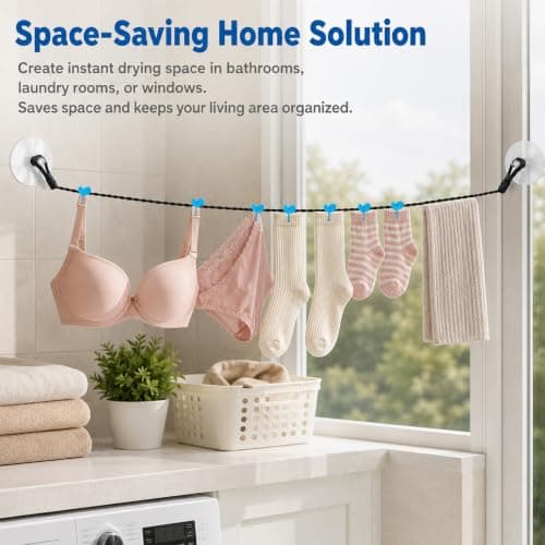 2 Pack Travel Washing Line Travel Clothes Line HolidayWashing Lines — view 5