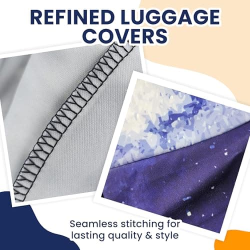 Suitcase Cover with Luggage Tag, Suitcase Protector Cover with Zipper — view 5