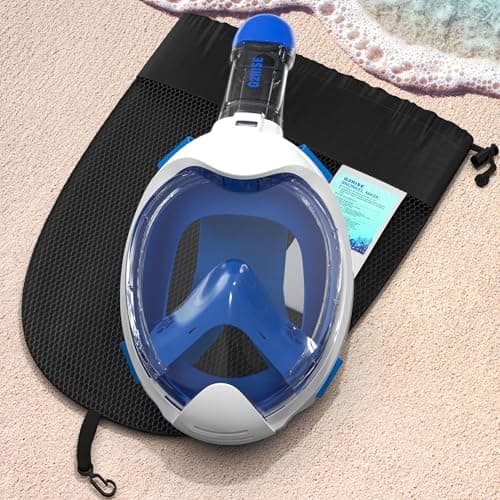 G2RISE Full Face Snorkel Mask Kids Snorkeling Set, 180 Degree Panoramic View, Anti-Fog & Anti-Leak Dry Top Snorkel Set for kids 3-8 (2 Pack) — view 6