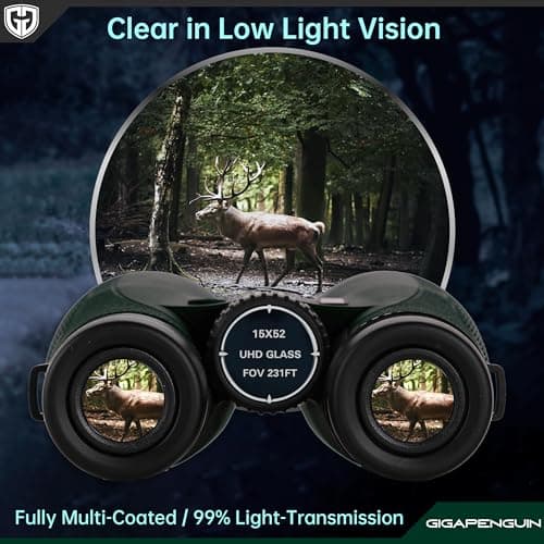 15x52 HD Binoculars for Adults High Powered with Upgraded Phone Adapter - Large View Binoculars with Low Light Vision - Lightweight Waterproof for Bird Watching Stargazing Travel Hunting — view 6