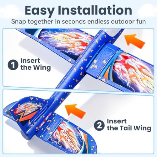 4 PCS 38CM LED Light Up Foam Glider Planes for Kids Outdoor Garden Toys — view 4