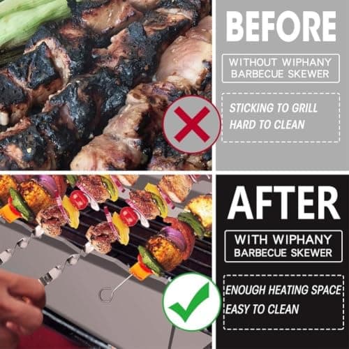 Outdoor BBQ Rack for Charcoal Gas Grilling Silver(B) — view 3