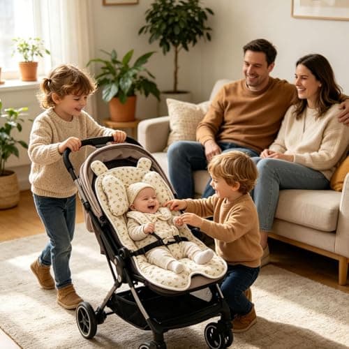 Stroller Seat Pad - Five Point Harness Slot, Breathable — view 2
