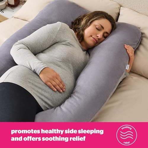 Silentnight U Shaped Pregnancy Pillow - Maternity Full Body Support Pillow for Back Neck Hip Knee Bump Support - Removable Machine Washable Cover - 140x70cm — view 3