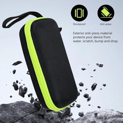 NIYATA Electric Shaver and Trimmer Organizer Storage Bag, Hard Travel Case for Philips Norelco OneBlade 360 & Pro, Braun Series 3/5/7/9, Wahl, Hatteker (Green) — view 4