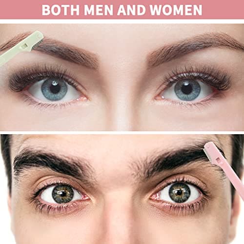 6PCS Face Razor for Women, Dermaplaning Blades Set with 1PCS Eyelash brush — view 6