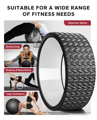 HAPBEAR Exercise Ball 65cm and Yoga Wheel Set, Yoga Ball for Core Training — view 6