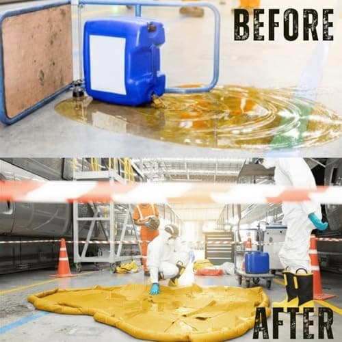 50L Chemical Emergency Spill Kit Grab Bag - Fast Acting Absorbent Pads and Mini Booms for Oil Fuel Chemicals and Hazardous Liquids - Industrial Cleanup for Workshops Garages Laboratories and Vehicles — view 4