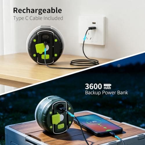 LE Rechargeable Camping Light, Magnetic Tent Light for Camping Hanging — view 3