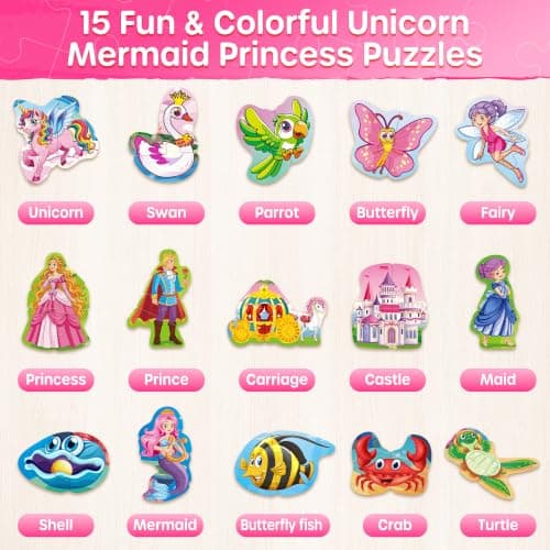 SYNARRY Magnetic Puzzles for 3 4 5 Year Olds, Unicorn Toys Gifts for Girls — view 5