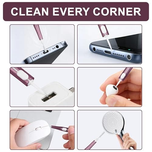 VLUNT Phone Cleaning Kit Charging Port USB C Cleaner 10 Pack, Purple — view 6