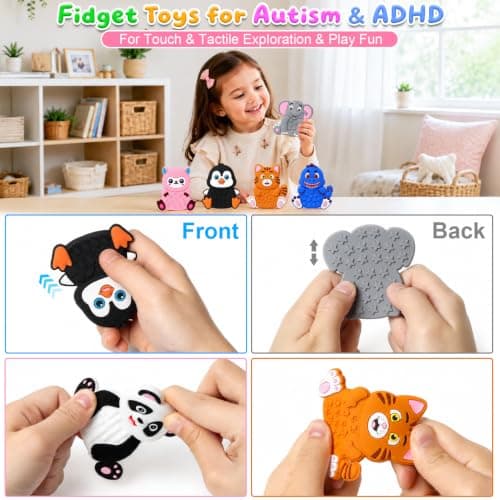 Animal Sensory Fidget Toys for Kids Autism ADHD, Textured Silicone Fidgets — view 3