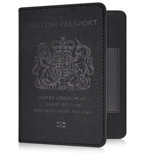 YAVIV Passport Holder for Women&Men,Travel Wallet RFID Blocking-Black-1