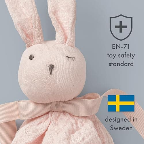 Elodie Details cozy Baby Comforter Cuddle Blanket Blinkie, essentials for Infant Babies and Toddlers, Newborn Gifts for Birthday Baby Shower in 100% Oeko-Tex Extra Soft Organic Cotton - Pink — view 4