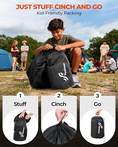 Sportneer Sleeping Bags for Adults - Kids Sleeping Bag 3-4 Season Lightweight Backpacking Sleeping Bag Cold Weather & Warm, Compact, Single Adult Girls Boys Camping Sleep Bag — view 6