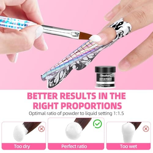 DouborQ Acrylic Nail Kit with Electric Nail Drill Nail Lamp,U V Nail Dryer Light Manicure ,False Nail Tips Starter Set Acrylic Nail Art Supplies for Beginner with Everything — view 5