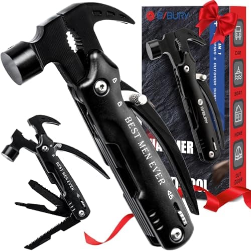 BIBURY Gifts for Men, Mini Hammer Multitools, Best Men Ever Engraving