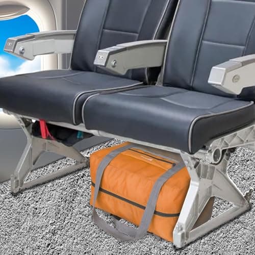 for Ryanair Airlines Cabin Bags 40x30x20 Underseat Holdall Travel Bag 20L Carry on Hand Luggage Weekend Bag with Shoulder Strap for Women and Men (Orange) — view 6